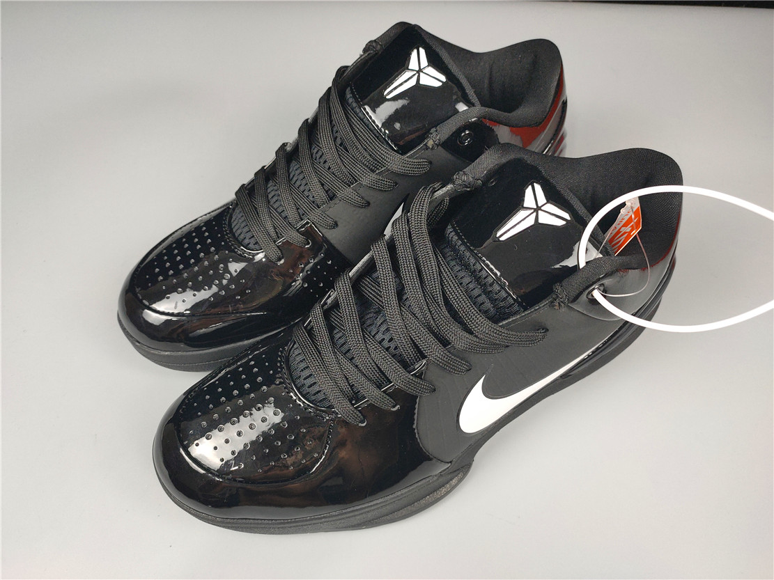 Men Nike Zoom Kobe 4 ZK4 Black White Shoes - Click Image to Close